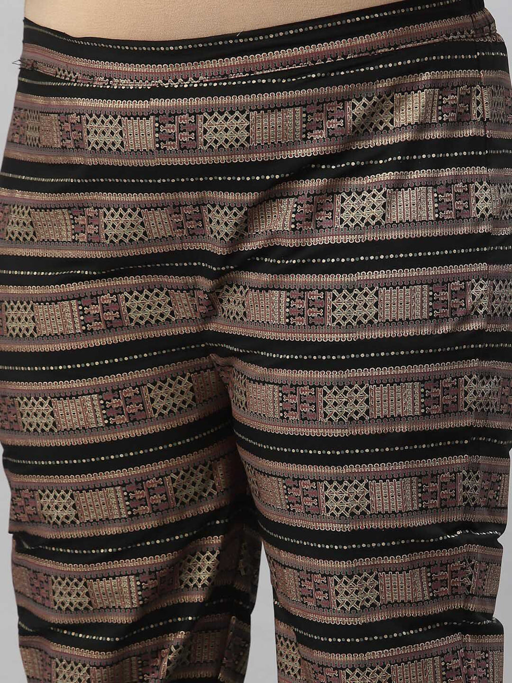 Sztori Plus Size Ethnic Motifs Printed Regular Kurta with Trousers