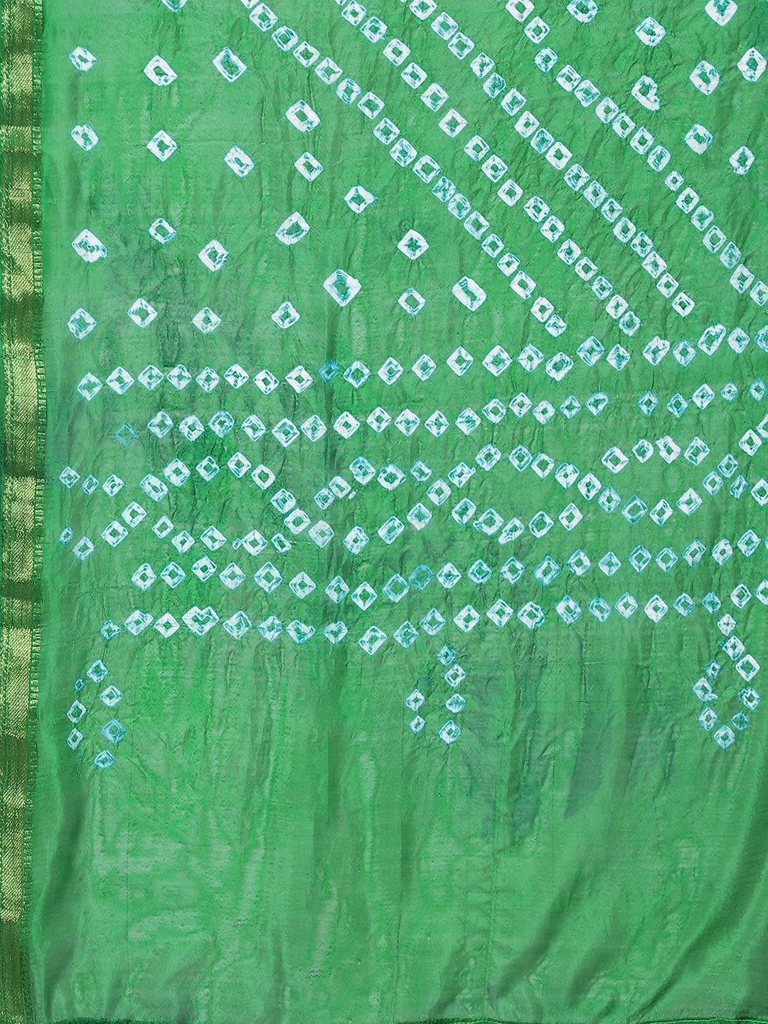 Juniper Women Green Shantoon Bandhani Na Dupatta