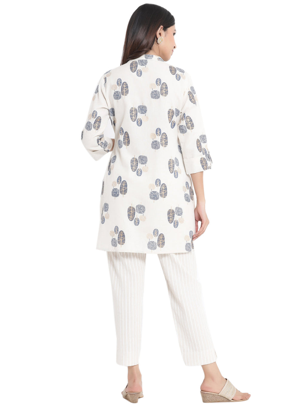 Juniper Women Natural Cotton Flex Printed High-Low Kurta
