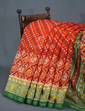 Shades of Orange Bandhni Design Semi Chanderi Saree By Gayathri Reddy Designer Studio