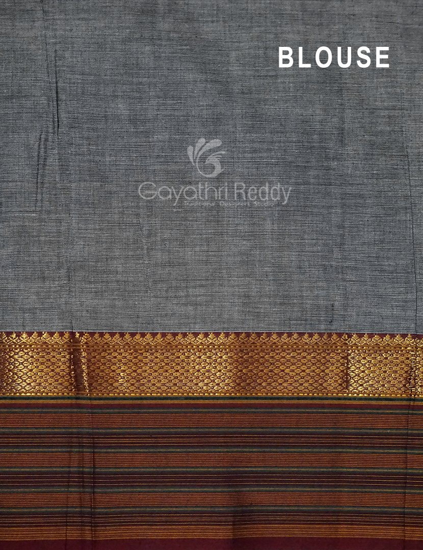 Kalanetha Grey Coloured Pure Narayanpet Cotton Saree By Gayathri Reddy Designer Studio