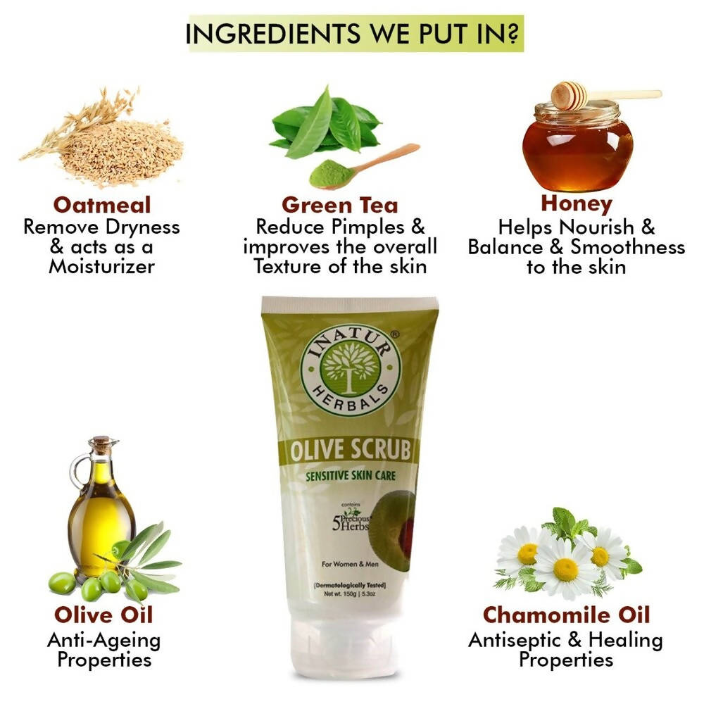 Inatur Olive Scrub