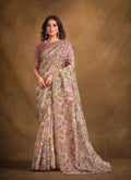 Mauve Burning Tissue Designer Saree with Unstitched Blouse - Norita Mahitha