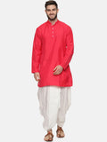 Sethukrishna Men Rose Kurta with Dhoti Pants