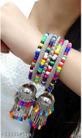 Tehzeeb Creations Women's Multi Colour Oxidised Openable Bangle