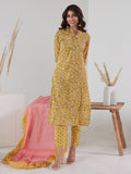 HERE&NOW Ethnic Motifs Printed Sequinned Kurta With Trousers & With Dupatta