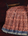 Rust Colour Kalamkaari Design Semi Chanderi Saree By Gayathri Reddy Designer Studio