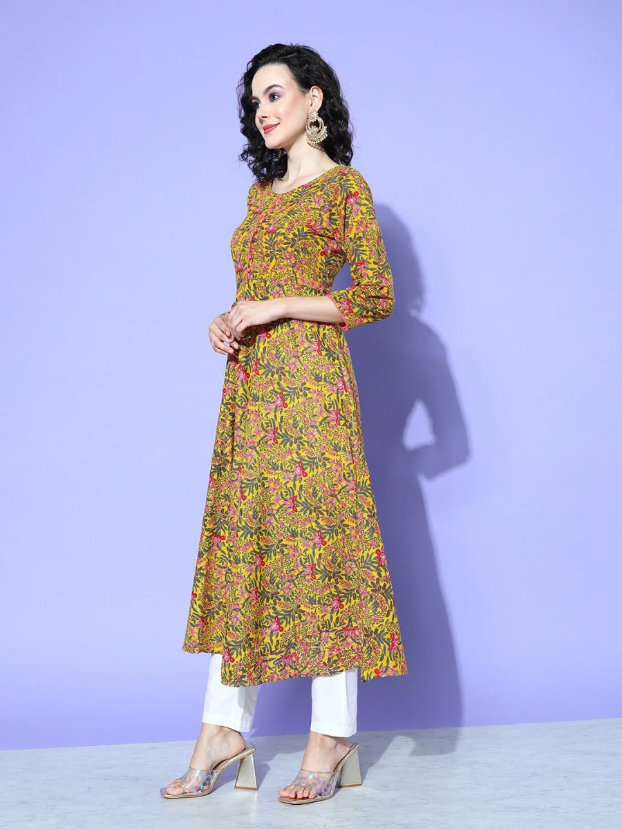 All About You Women Floral Printed Kurta