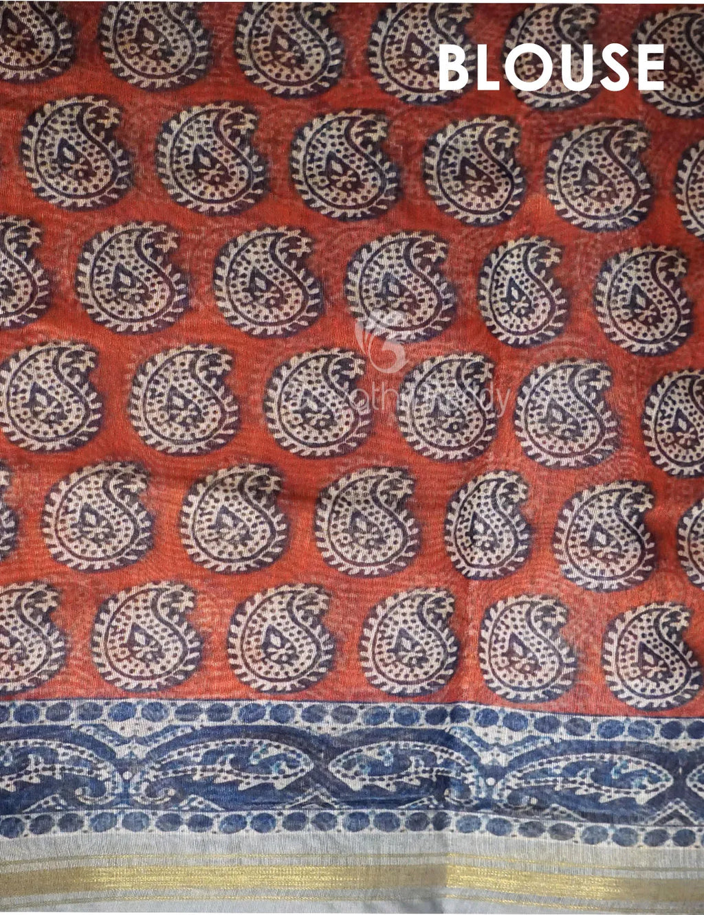 Rust Colour Kalamkaari Design Semi Chanderi Saree By Gayathri Reddy Designer Studio