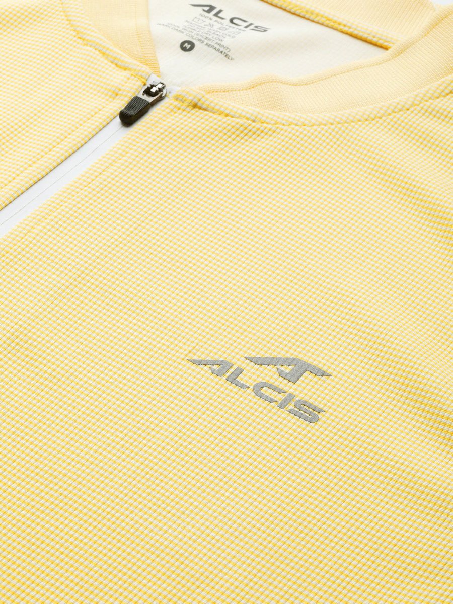 Alcis Men Mandarin Collar Dry Tech Slim Fit T-shirt