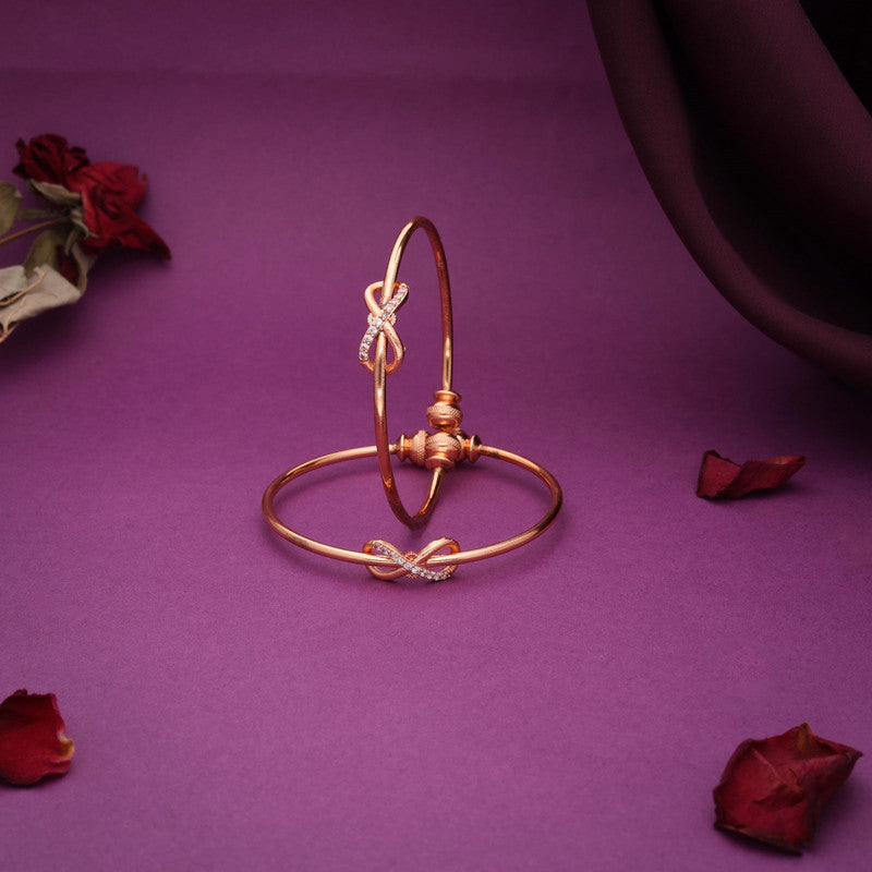 Tehzeeb Creations Gold-Polished Brass Bangle Set