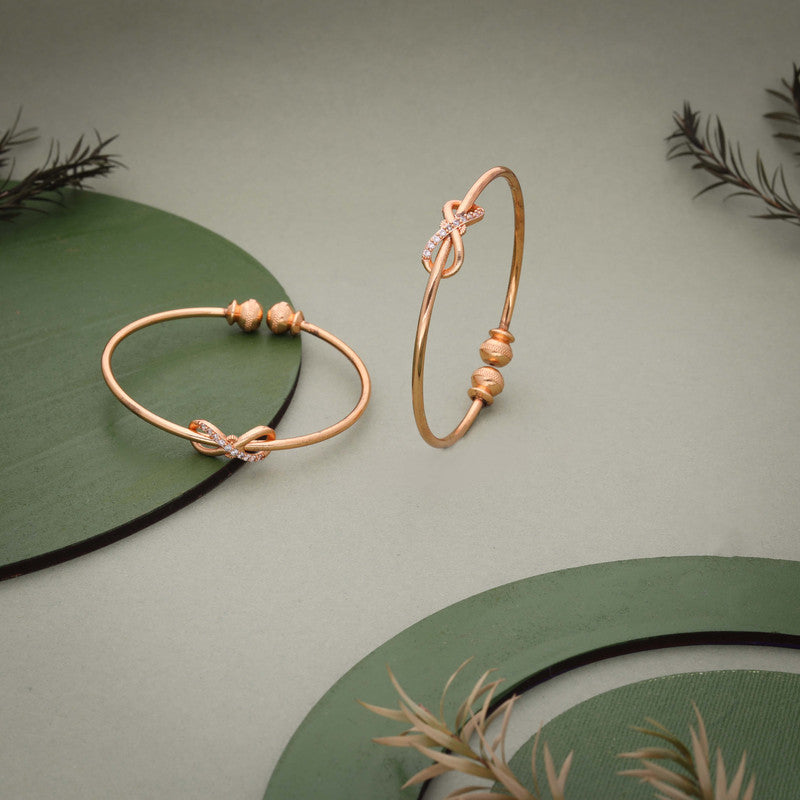 Tehzeeb Creations Gold-Polished Brass Bangle Set