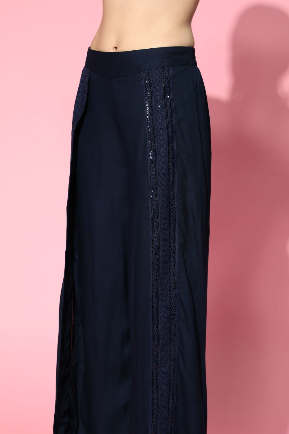 Juniper Womens Navyblue Rayon Embellished Peplum Clothing Set