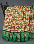 Shades of Cream Patola Print Semi Chanderi Saree By Gayathri Reddy Designer Studio