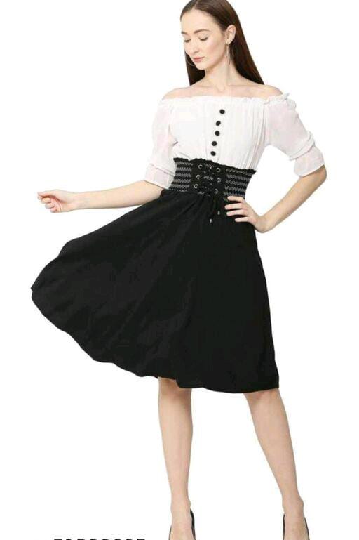 PAVONINE Black Color Kansai Midi For Girls