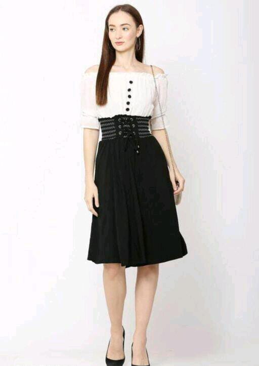 PAVONINE Black Color Kansai Midi For Girls