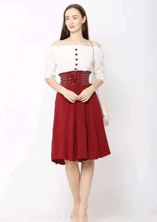 PAVONINE Maroon Color Kansai Midi For Girls