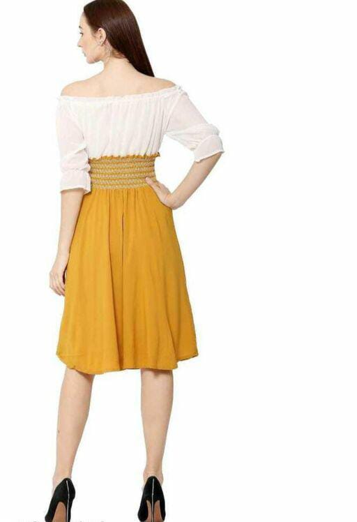 PAVONINE Mustard Color Kansai Midi For Girls