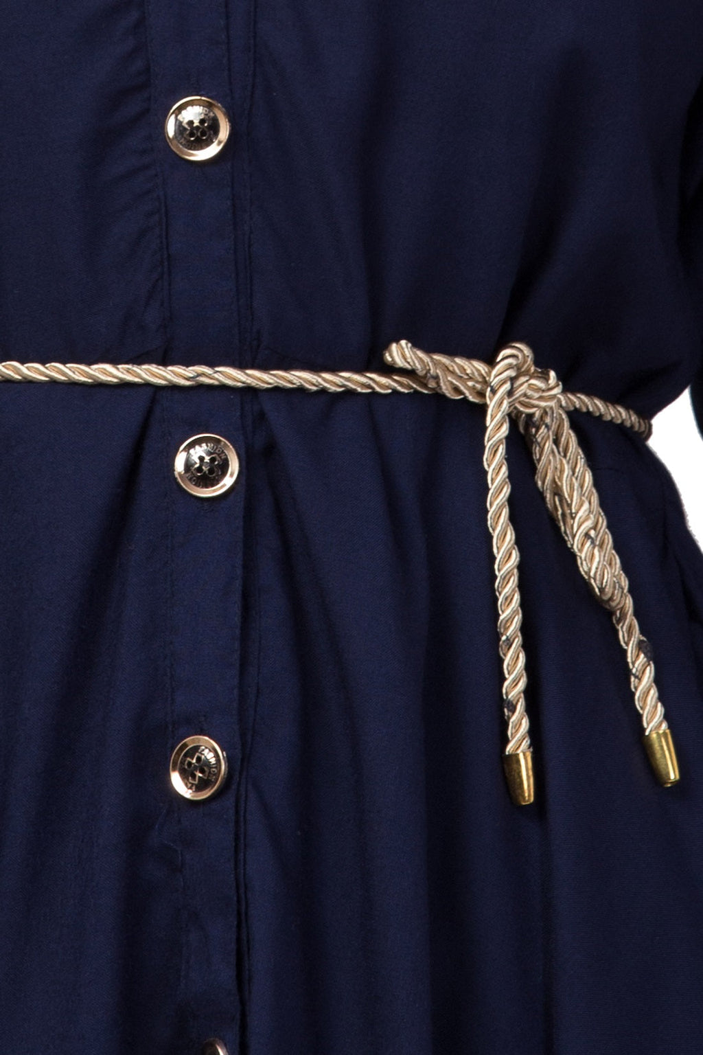 PAVONINE Navy Blue Color High-Low Midi For Girls