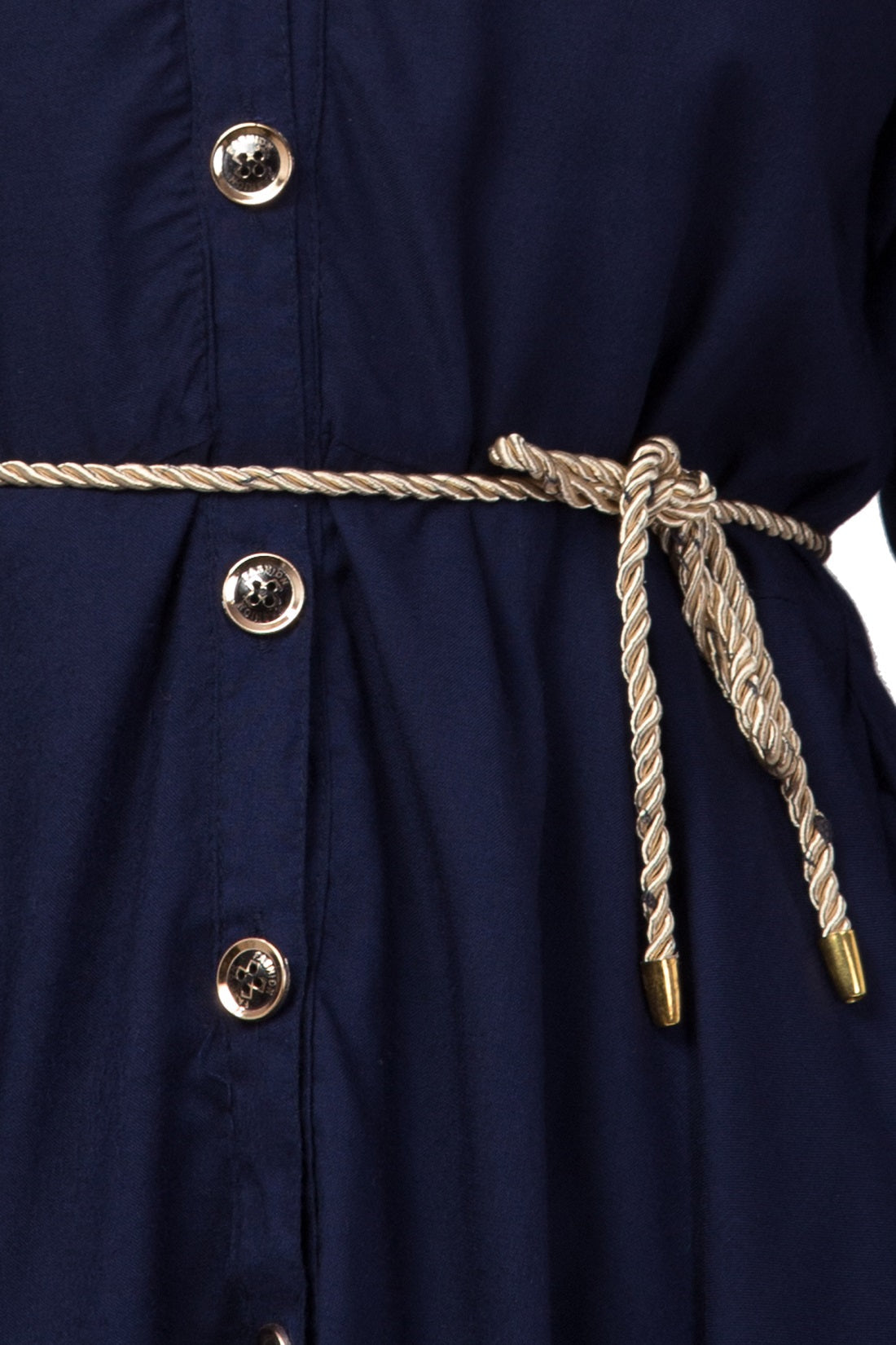 PAVONINE Navy Blue Color High-Low Midi For Girls