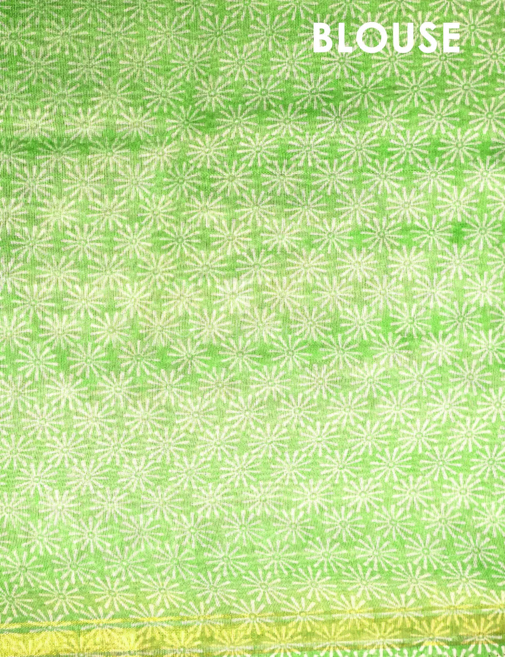 Fern Green Colour Floral Print Semi Chanderi Saree By Gayathri Reddy Designer Studio