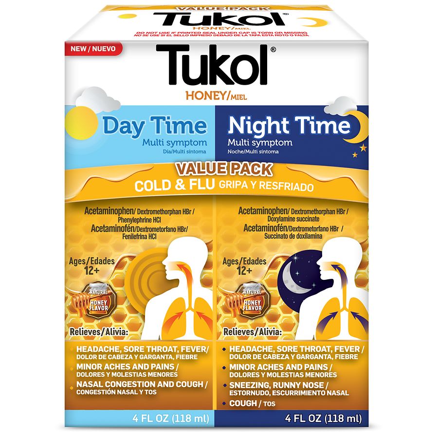 Tukol® Cold & Flu Value Pack – Day & Night Relief (2 x 4 fl oz)