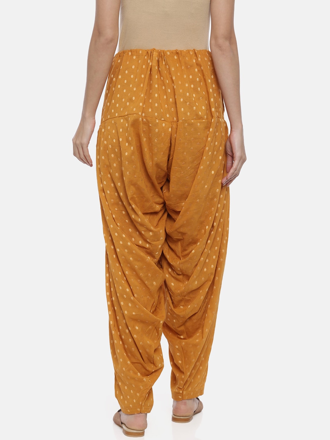 Souchii Tan Banarasi Thread Design Regular-Fit High-Rise Patiala