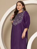 Sztori Plus Size Geometric Print Kurta