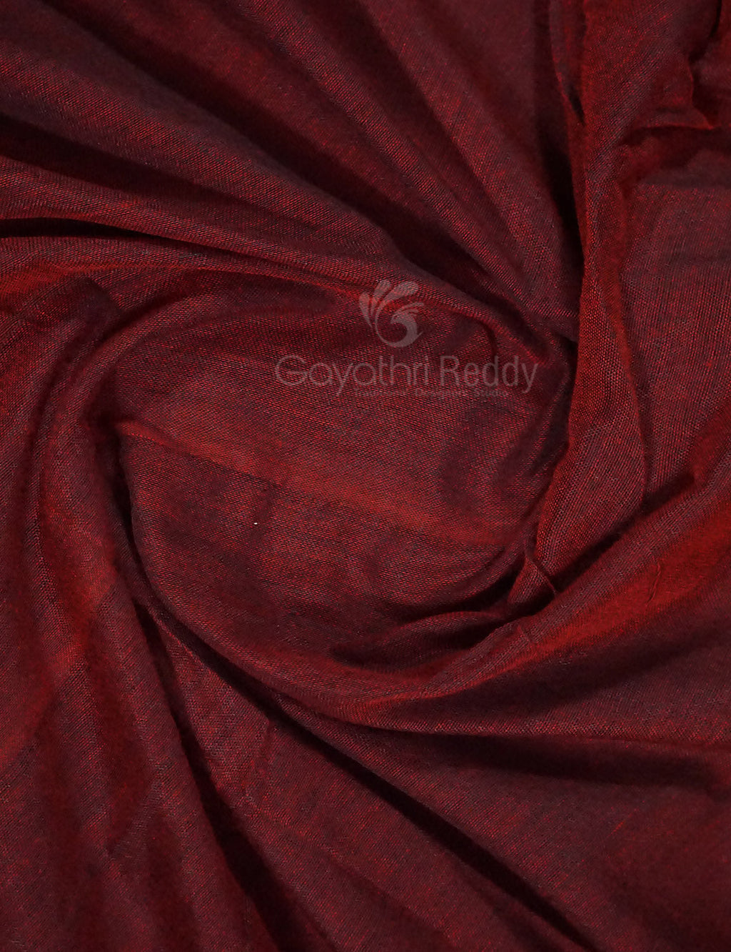 Maroon And Ink Blue Colour Pure Kadi Cotton Saree By Gayathri Reddy Designer Studio