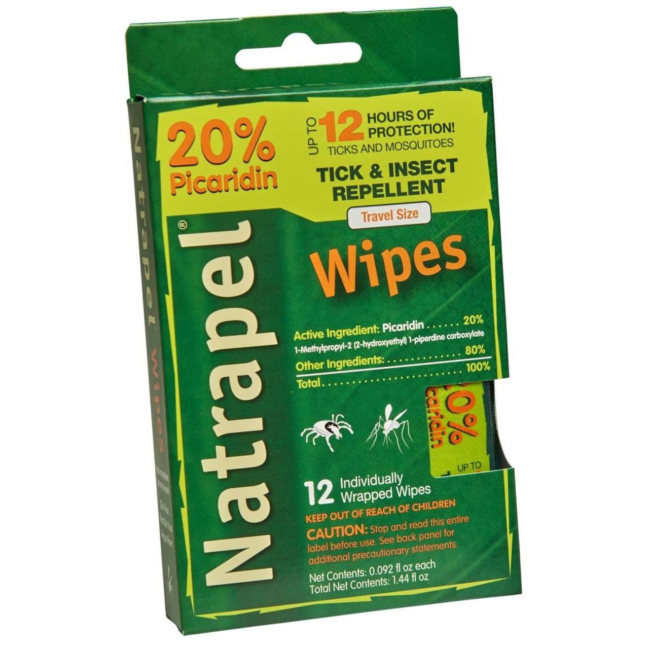 Natrapel 8-Hour Insect Repellent Wipes, DEET-Free & Gear Safe, 12 Count