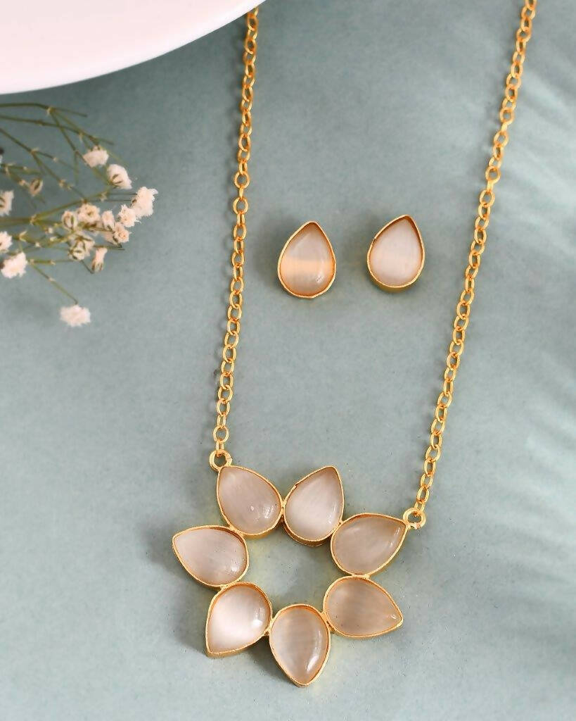 VOJ Women Gold Color stainless steel Jewellery Set
