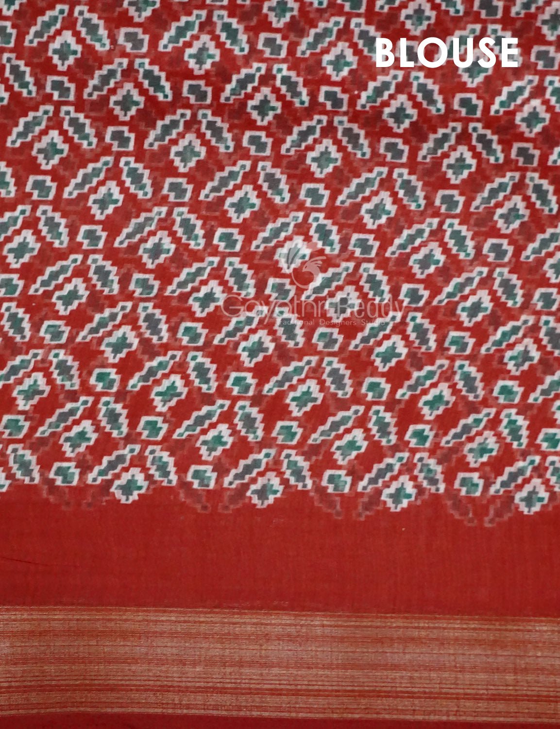 Shades of Mango Yellow Colour Patola Print Semi Chanderi Saree By Gayathri Reddy Designer Studio