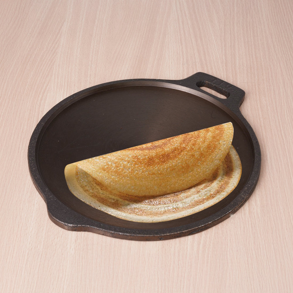 The Indus Valley Super Smooth Cast Iron Tawa,Pre-seasoned, Nonstick, 100% Pure, Toxin-free, Induction, 28/30.5cm, 2.8/2.9kg