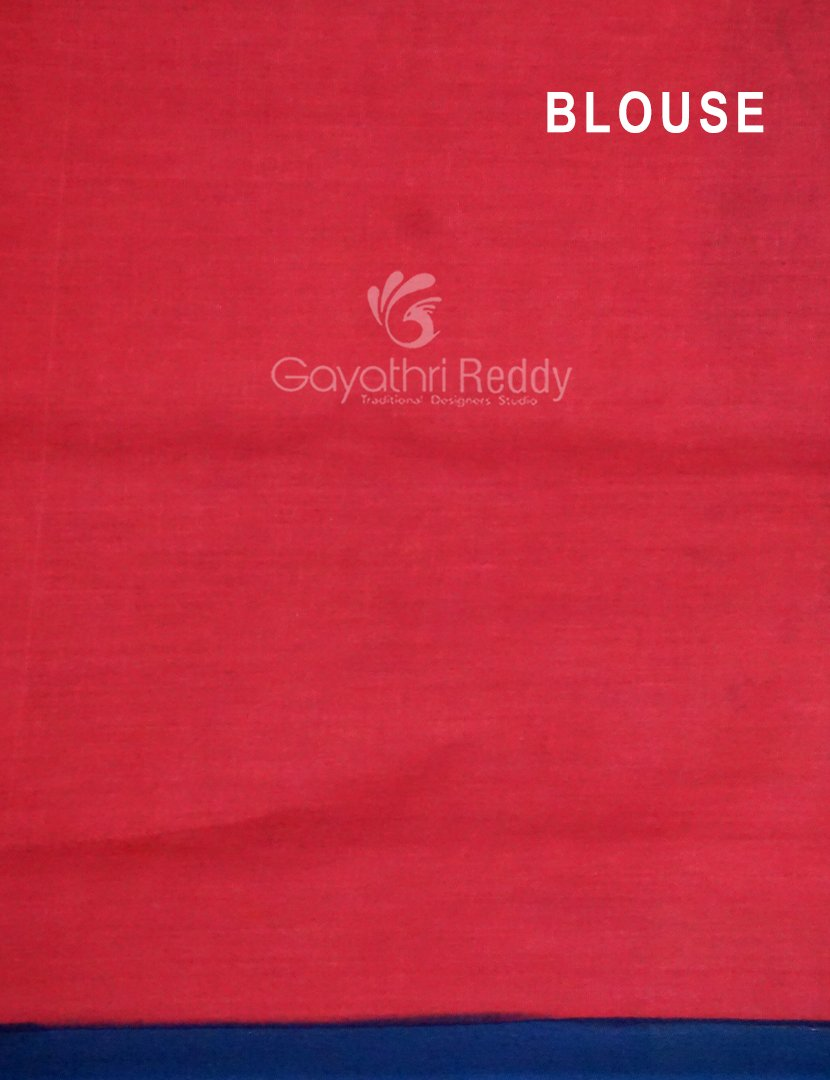 Block Print Indigo Blue Coloured Mulmul Cotton Saree By Gayathri Reddy Designer Studio