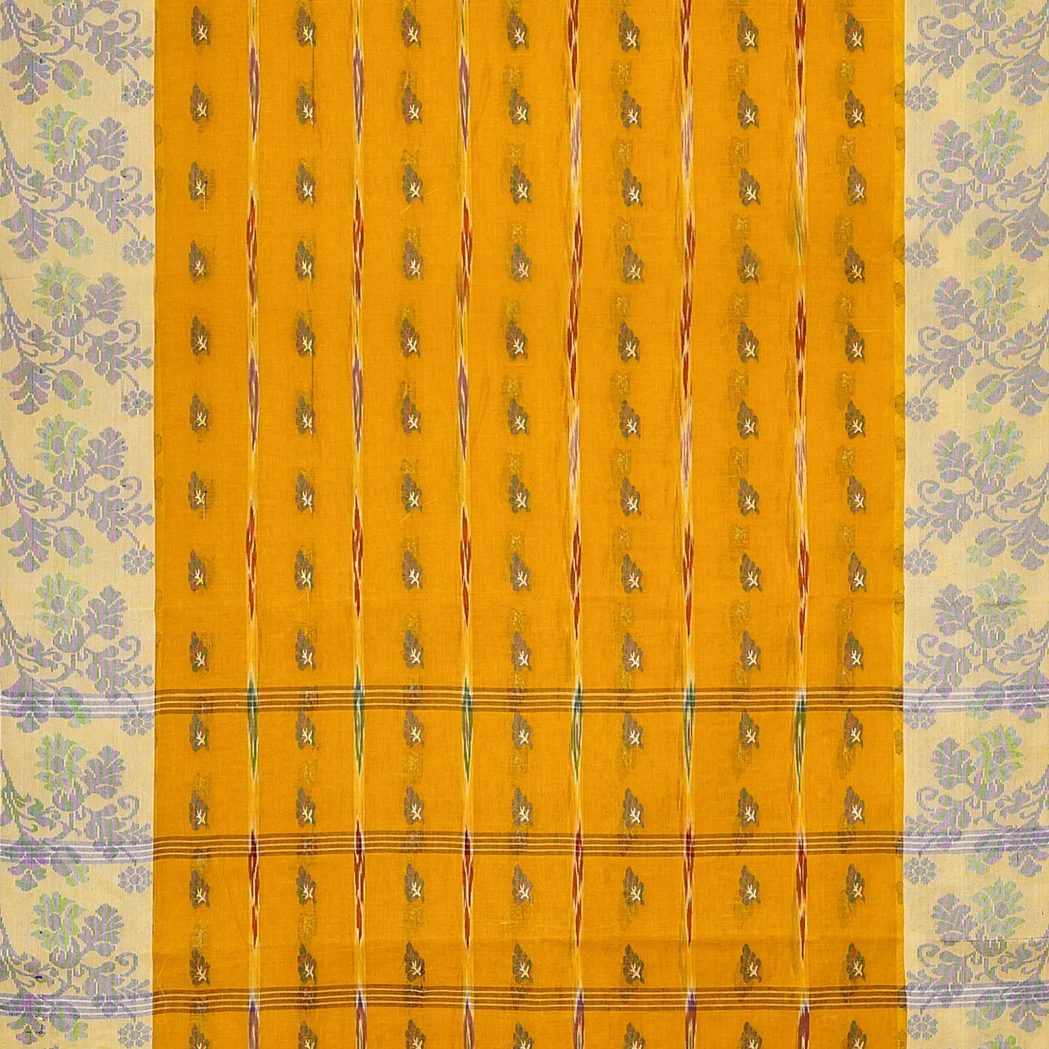 Exclusive Collection 100% Pure Cotton Yellow Tant Saree With Hand Weaving Work