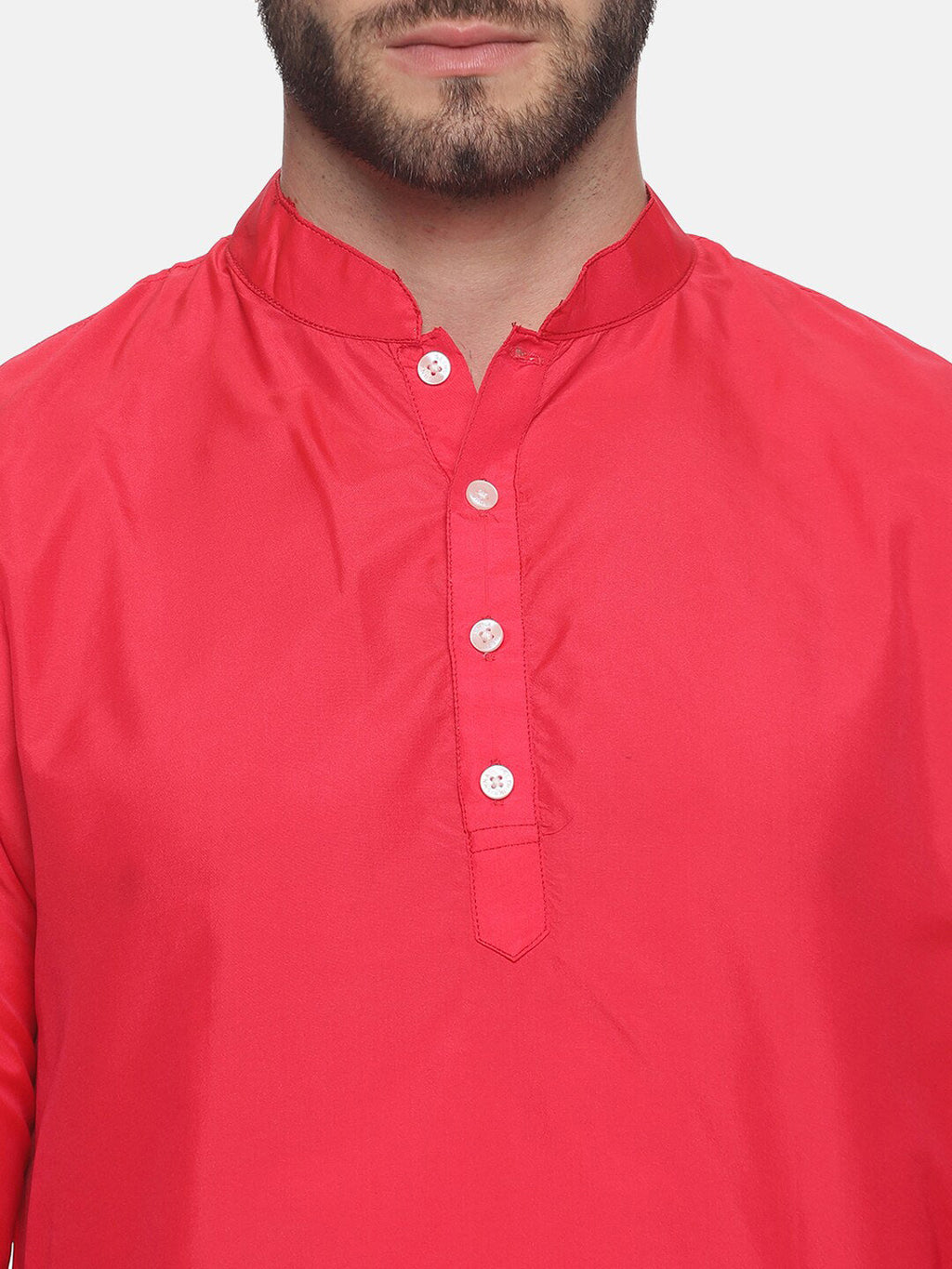 Sethukrishna Men Rose Kurta with Dhoti Pants