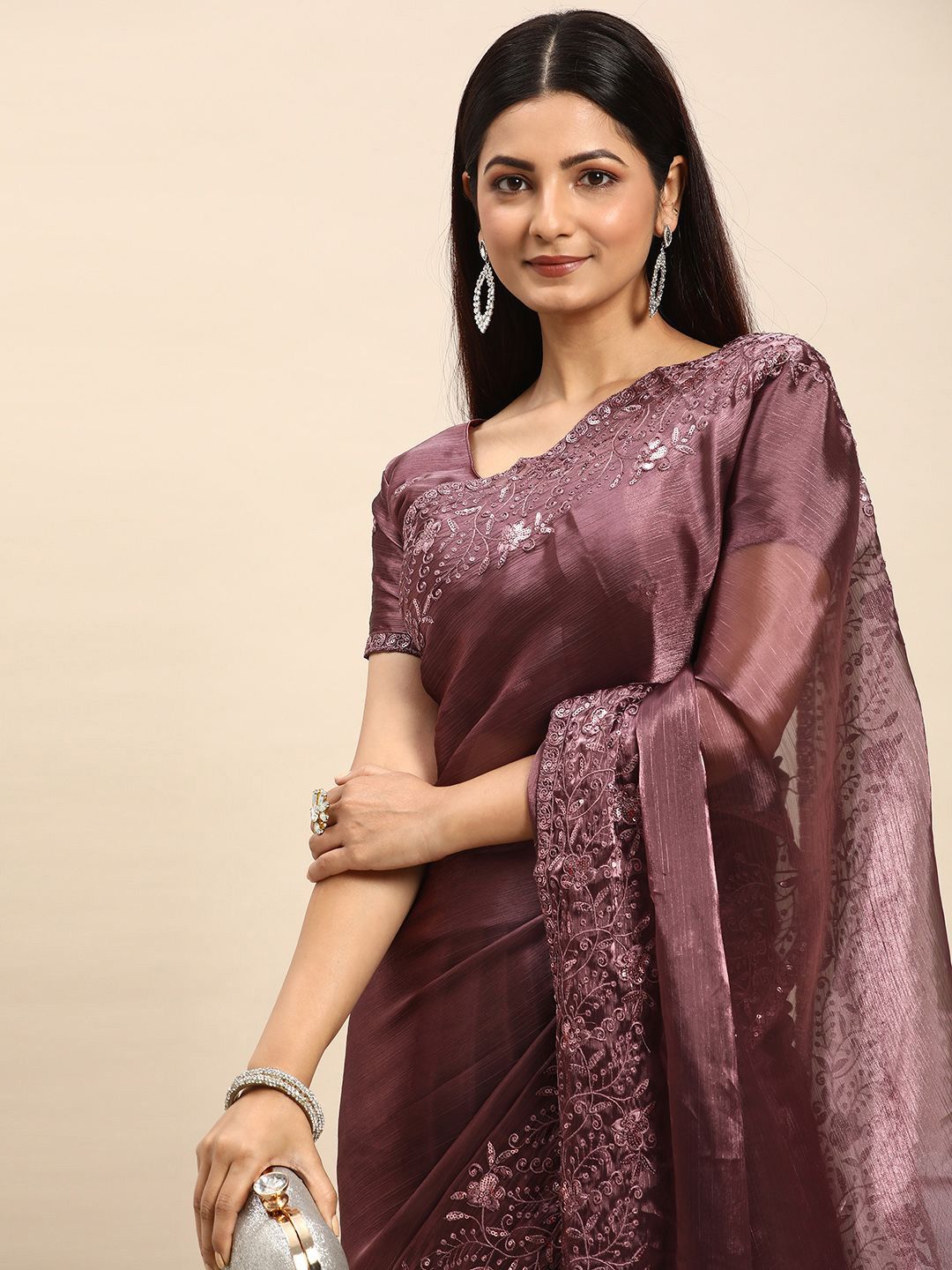 kasee Embroidered Organza Saree