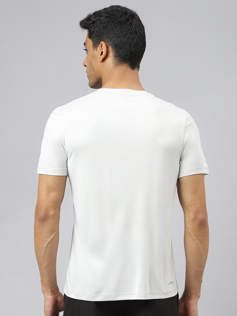 Alcis Men Anti-Static Soft-Touch Slim-Fit Sports for All Round Neck T-Shirt