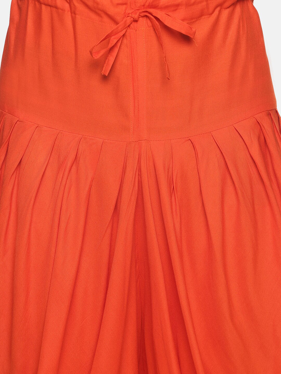Sethukrishna Men Orange Solid Dhoti Pants