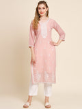HERE&NOW Ethnic Motifs Embroidered Sequined Georgette Kurta