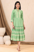 Juniper Green Viscose Rayon Dress