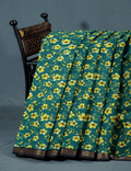 Peacock Green Colour Block Print Pure Kota Cotton Saree By Gayathri Reddy Designer Studio