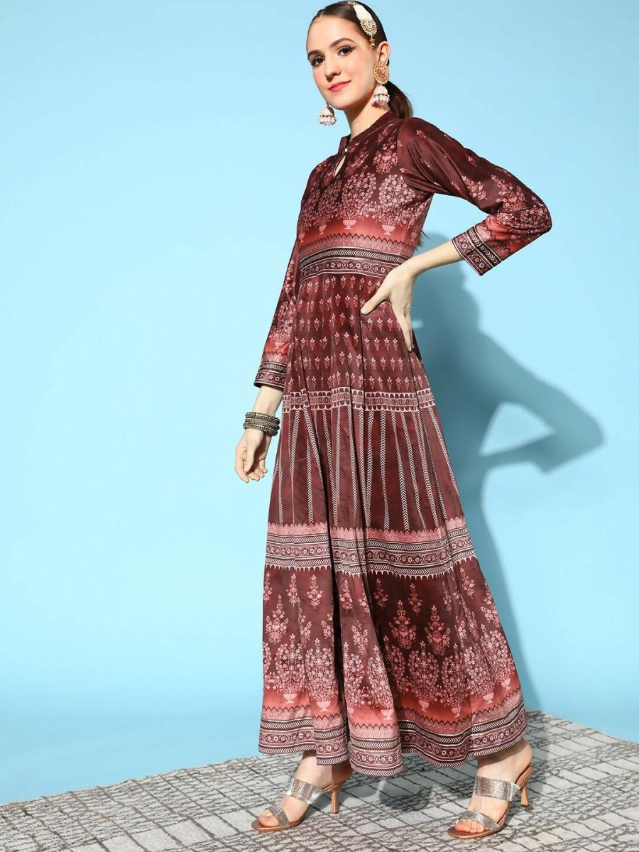 Ahalyaa Women's Beautiful Black Color Digital Print Velvet Kurta
