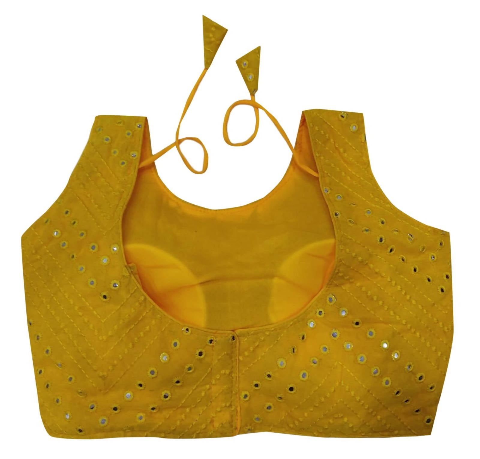 Vamika Bottle Green Georgette Mirror Work Blouse
