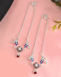 VOJ Set of 2 Traditional Stone Studded Anklet