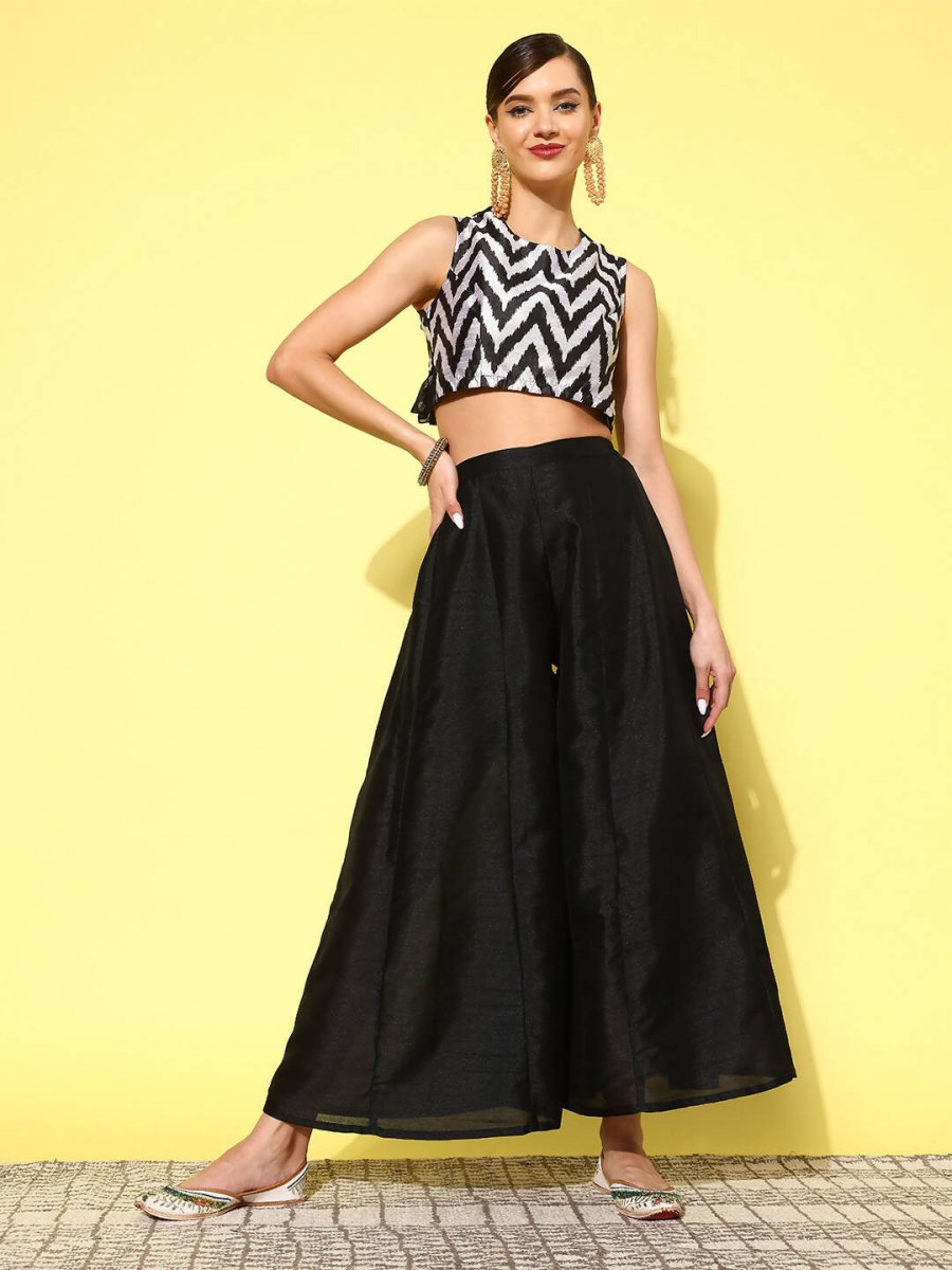 Ahalyaa Women's Traditional wear Co-ords - Black