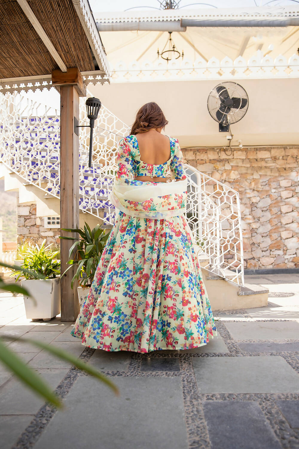 Wedding Designer Multi Chanderi Designer Lehenga - Anbazaar