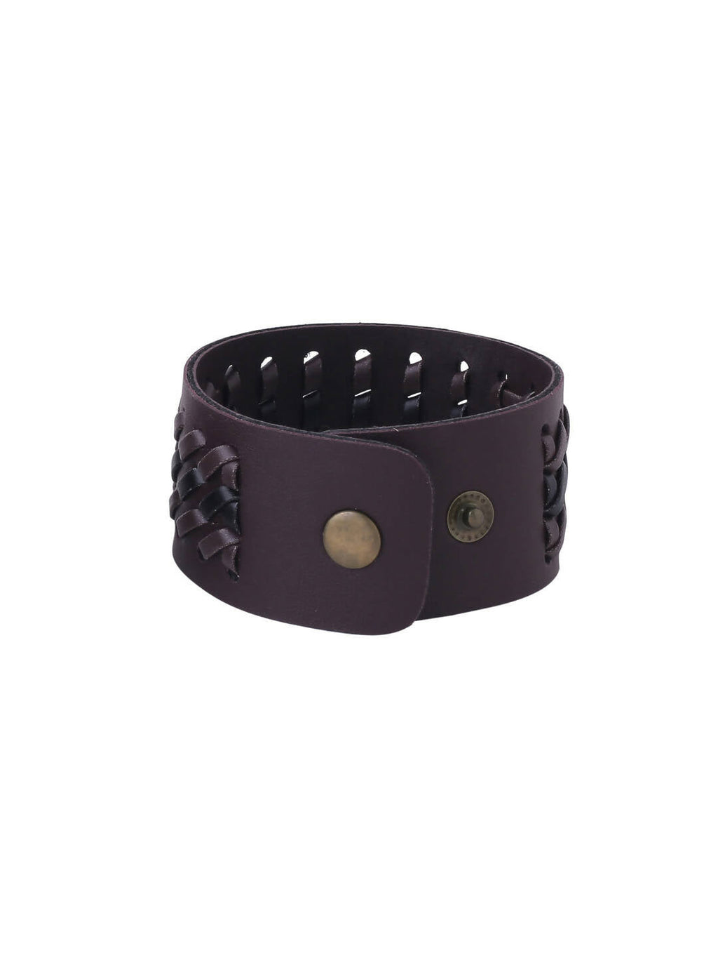 NVR Men's Brown Leather Bracelet
