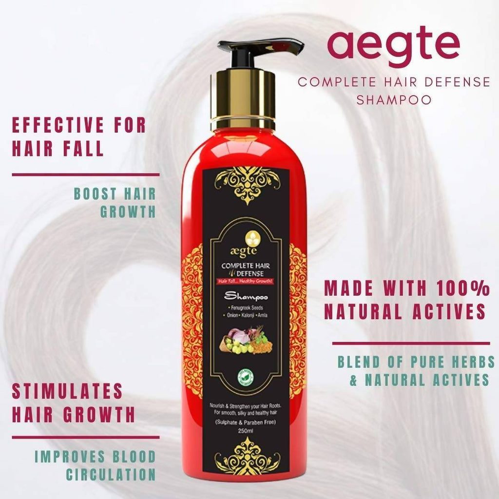 Aegte Premium Onion Hair Oil And Complete Hair Defense Shampoo
