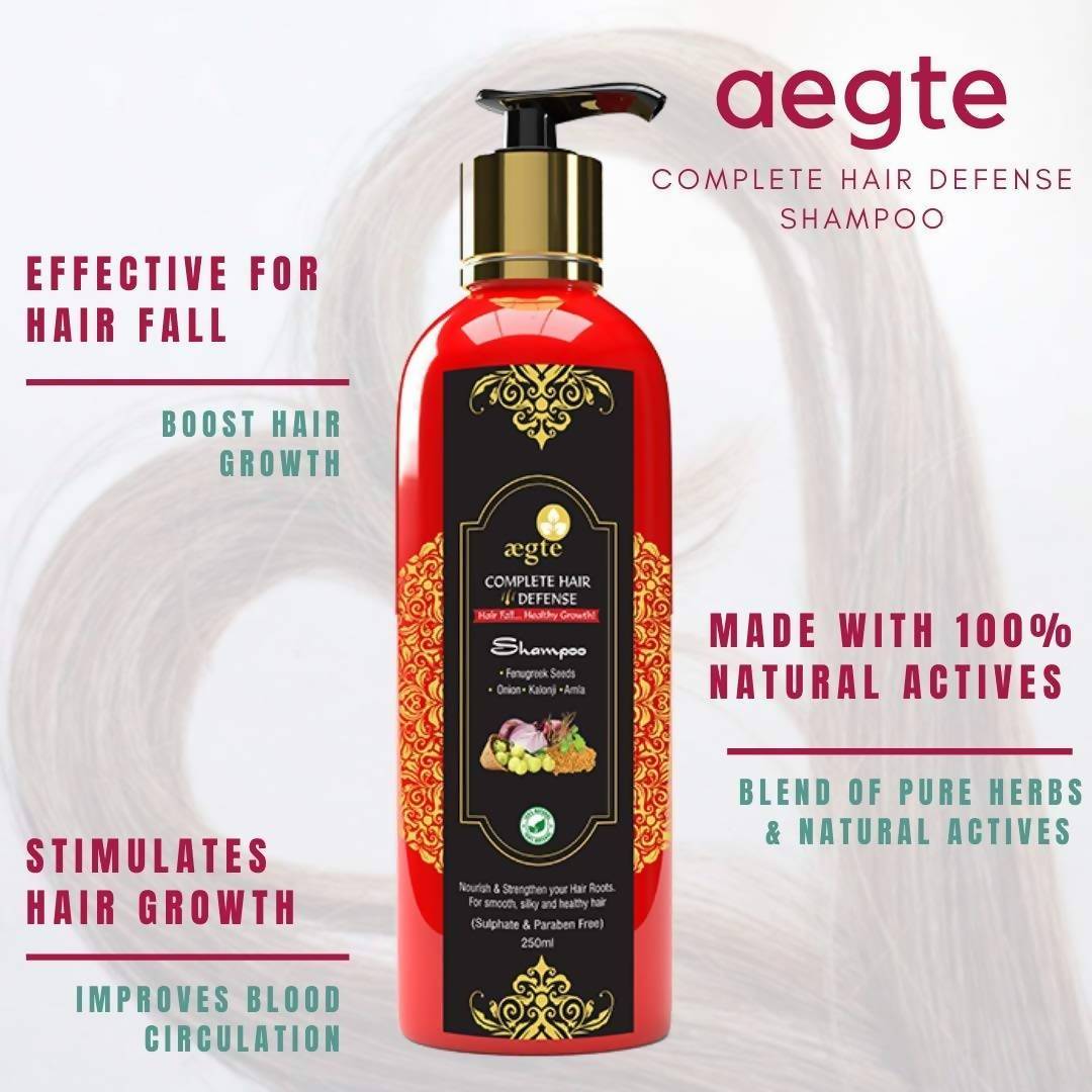 Aegte Premium Onion Hair Oil And Complete Hair Defense Shampoo